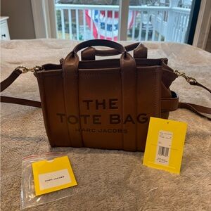 Marc Jacobs Brown 'The Tote Bag' Small Leather Satchel